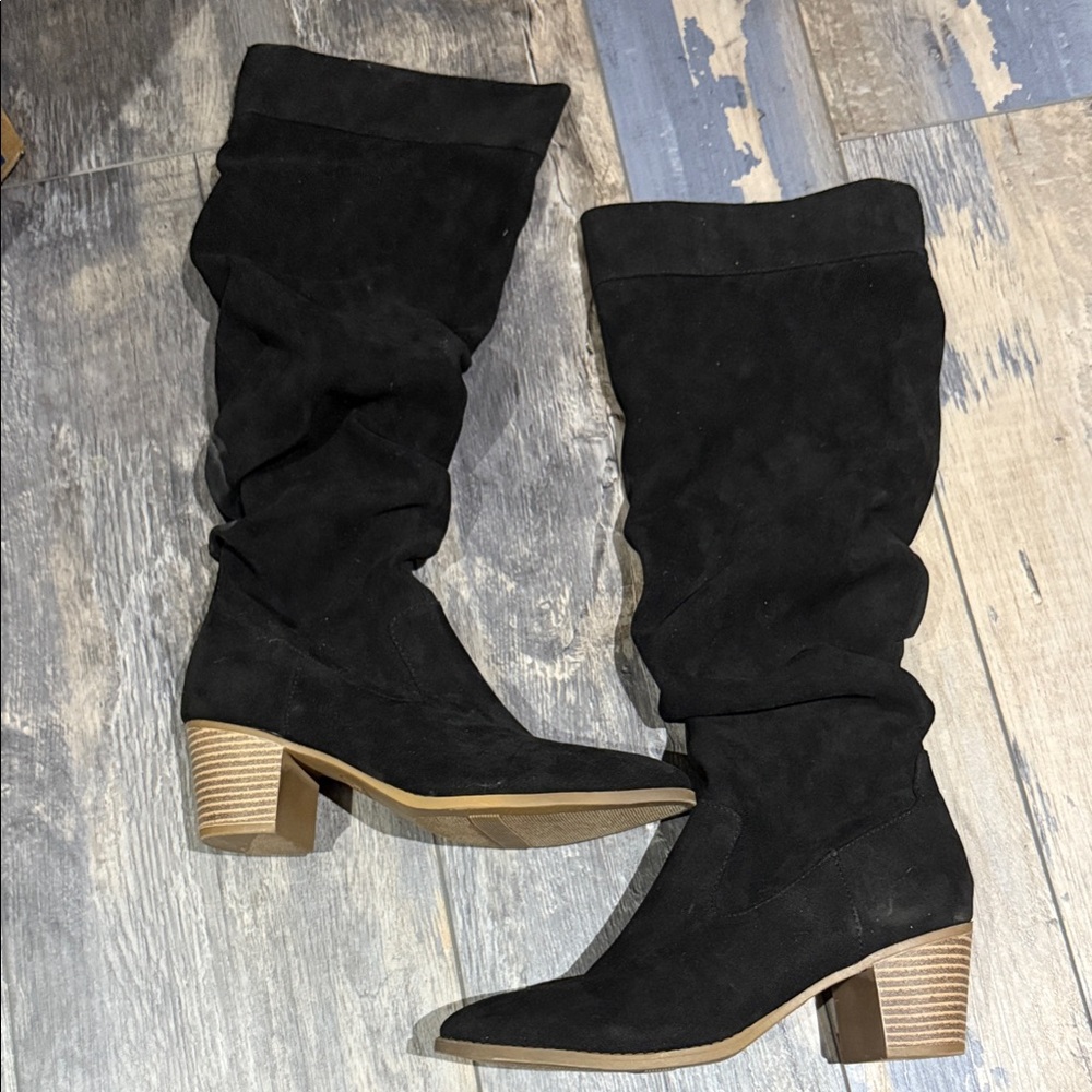 Time and Tru Black Over the Knee Boots never worn